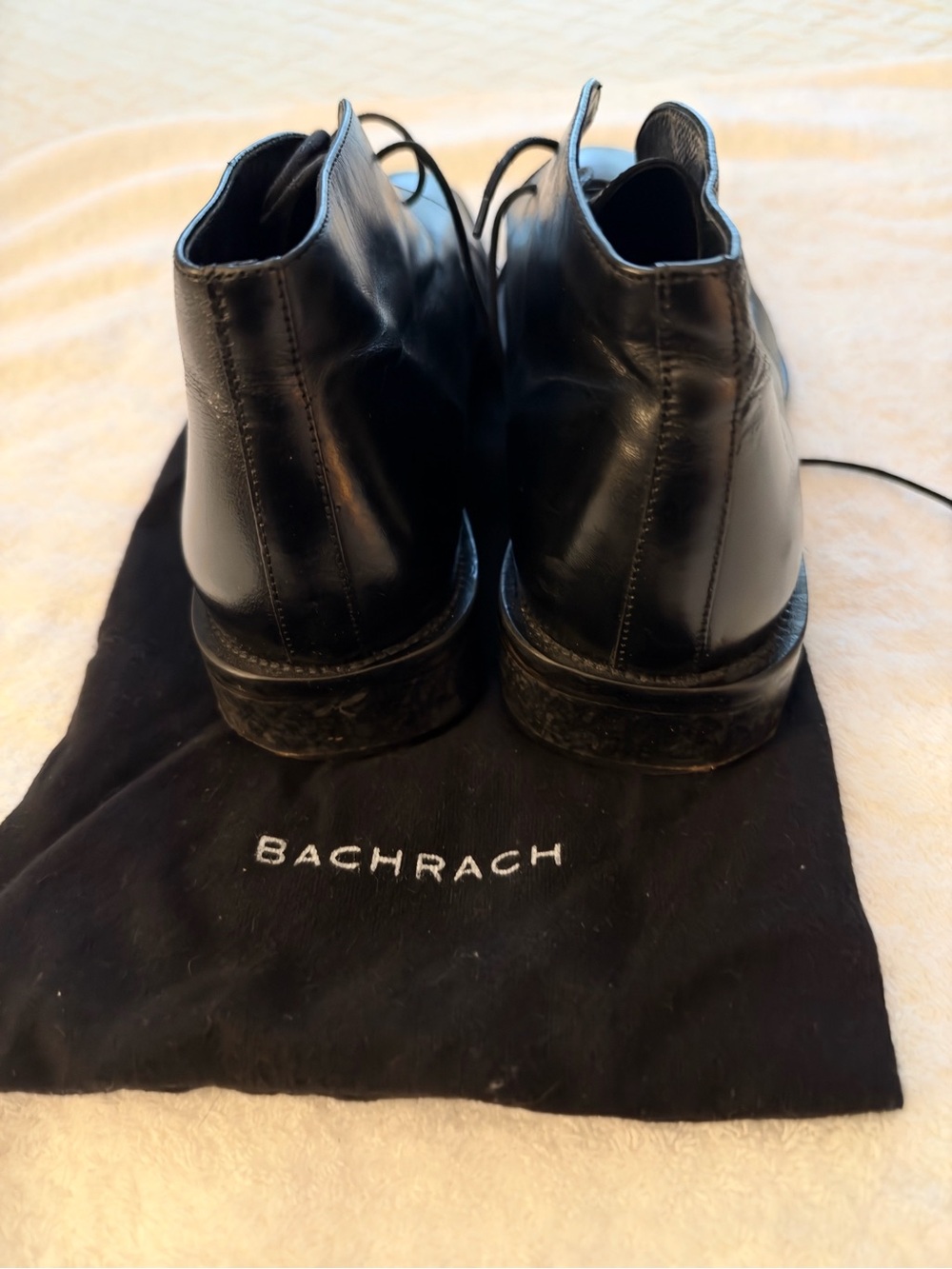 Bachrach Black Leather Chukka Boots